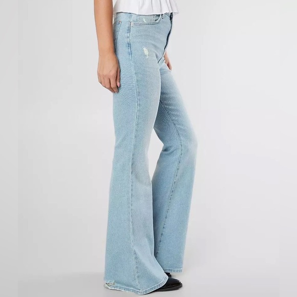 Lee Light Blue High-Rise Flare Jeans 25 - Picture 5 of 15